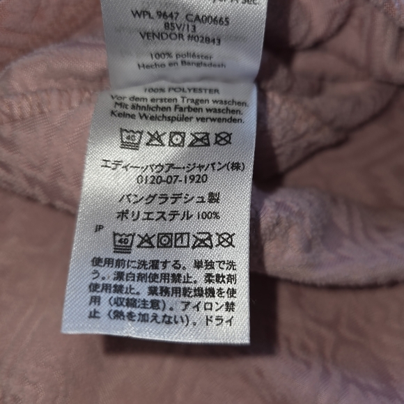 Eddie Bauer Textured Pink Quarter Zip Pullover Long sleeves XL 100% Polyester - Picture 6 of 8